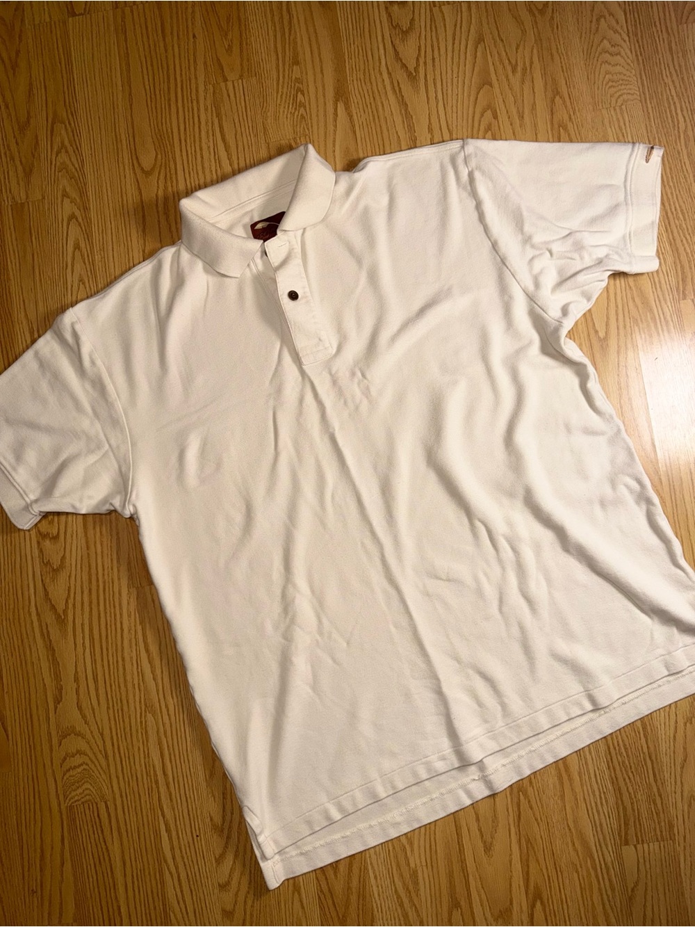 Bob Timberlake Polo Shirt XL Fits XXL Cream Ivory Heavyweight Pique Cotton